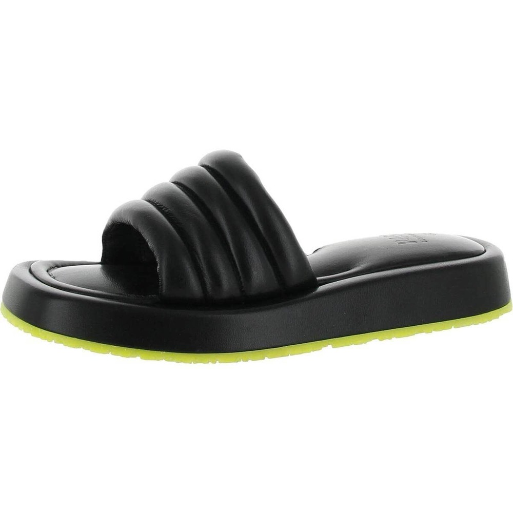 P448 Black and Neon Sandals